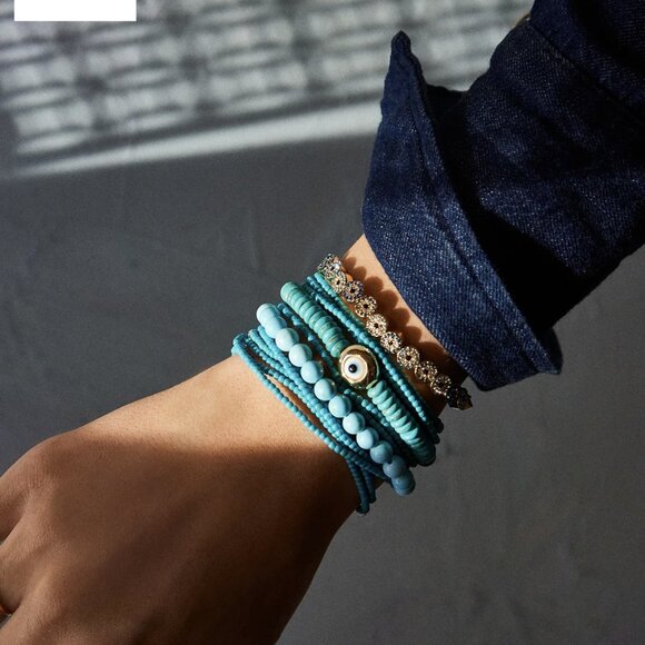 Bloomingdales Izzy Bracelet Set "Turquoise & Sodalite" - Picture 2 of 6